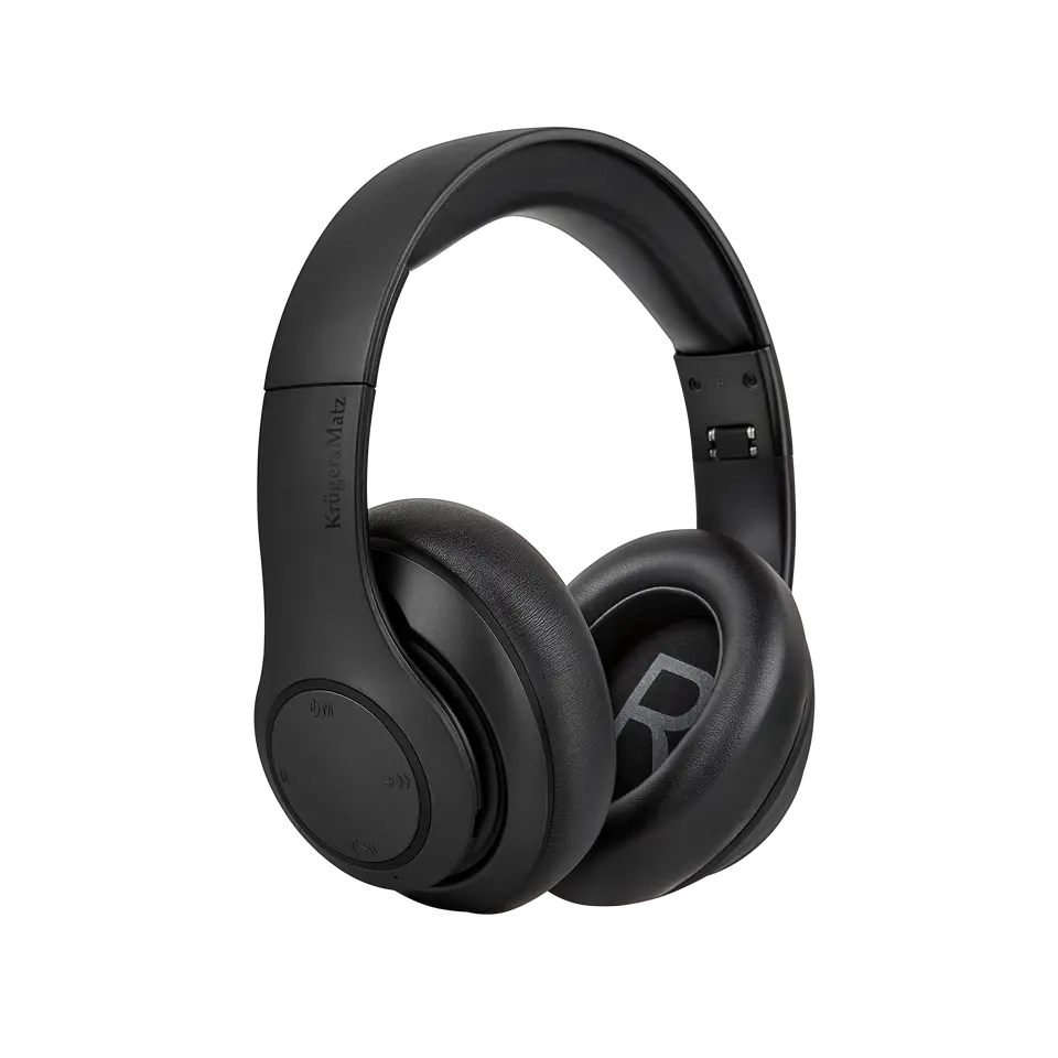 ⁨Kruger & Matz wireless over-ear headphones model Street 3 Wireless, black⁩ at Wasserman.eu