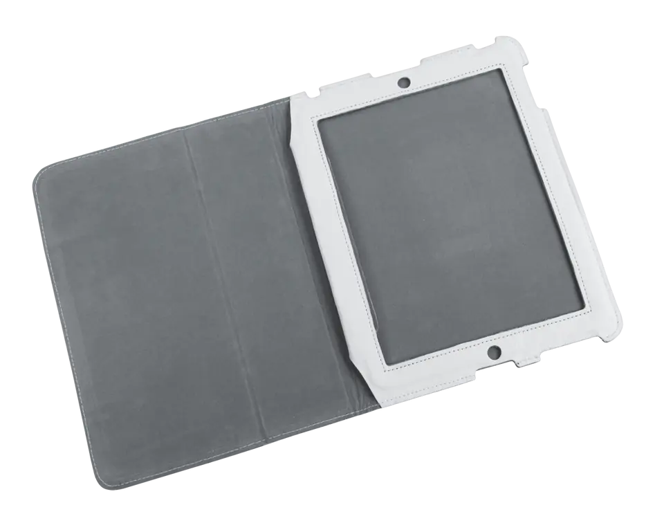 ⁨KOM0446 Case dedicated to Apple iPad 2 white natural leather⁩ at Wasserman.eu