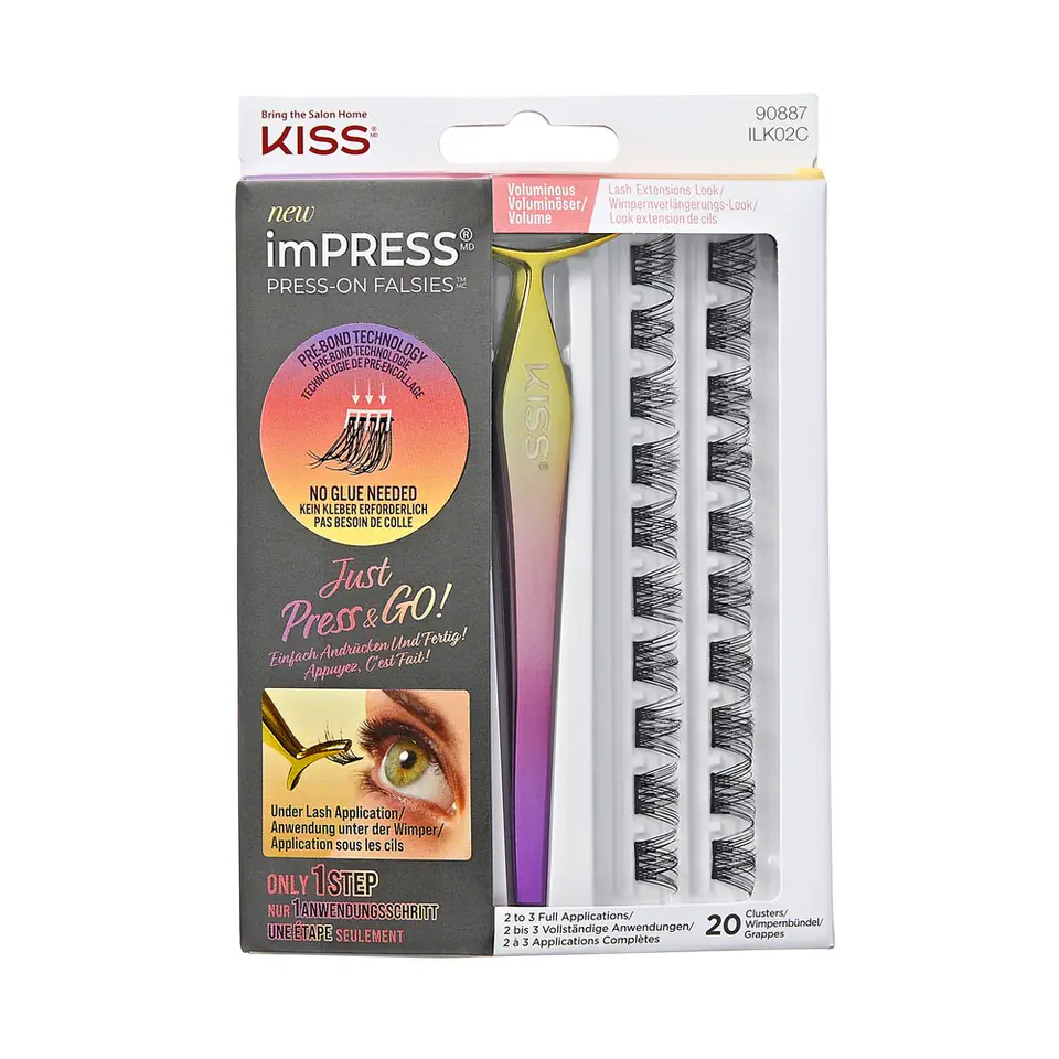 ⁨KISS Kępki Sztucznych Rzęs ImPress - Lash Kit 02 1op.⁩ w sklepie Wasserman.eu