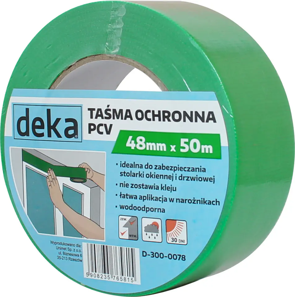 ⁨TAŚMA OCHRONNA PCV DO STOLARKI 48MM*50M⁩ w sklepie Wasserman.eu