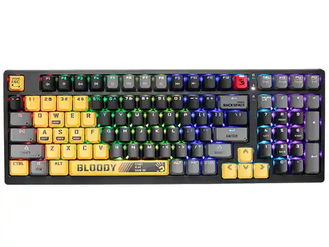 ⁨Mechanical keyboard A4TECH BLOODY S98 USB Sports Lime (BLMS Red Switches)  A4TKLA47262⁩ at Wasserman.eu