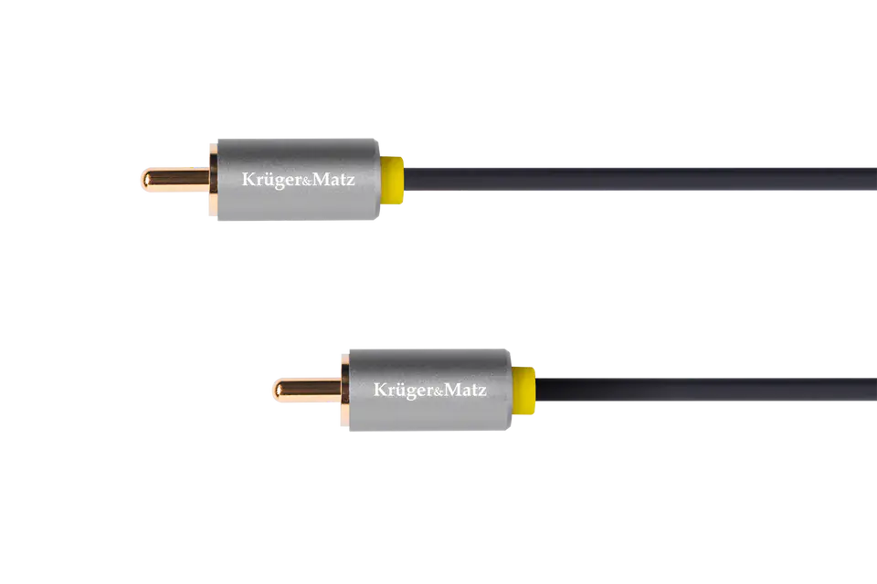 ⁨KM1201 Cable 1 rca - 1 rca 1m Kruger&Matz Basic⁩ at Wasserman.eu