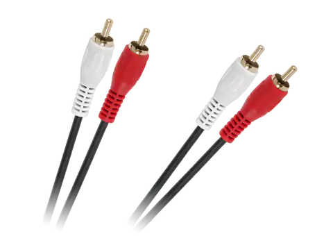 ⁨KPO2613-1,5 Cable 2 x rca - 2 x rca 1,5m black 4mm⁩ at Wasserman.eu
