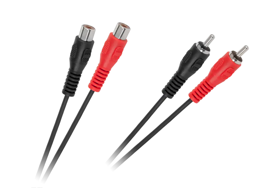Kabel 2 x RCA wtyk - 2 x RCA gniazdo 3m w sklepie Wasserman.eu