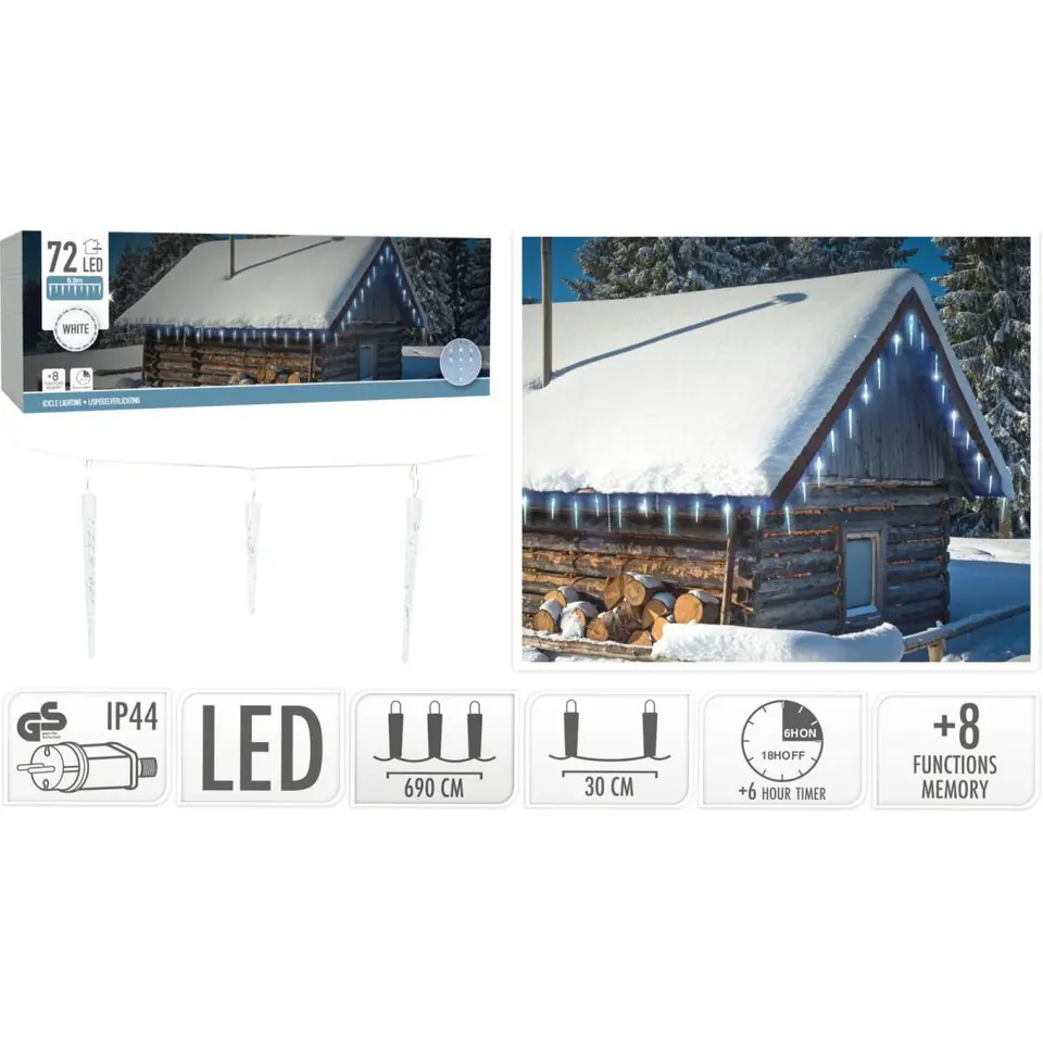 ⁨Lampki Sople 72 led zimny biały + timer⁩ w sklepie Wasserman.eu