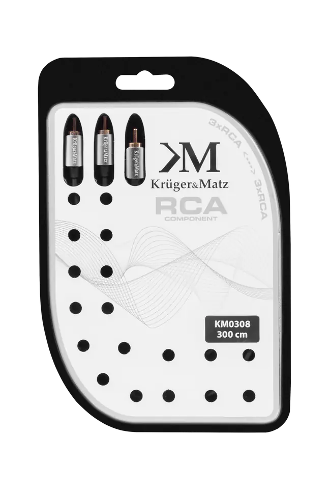 Kabel 3RCA-3RCA component 3.0m Kruger&Matz w sklepie Wasserman.eu
