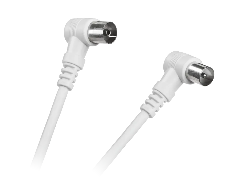 ⁨TV-Video Kabel weiß gewinkelt / gewinkelt 10m⁩ im Wasserman.eu