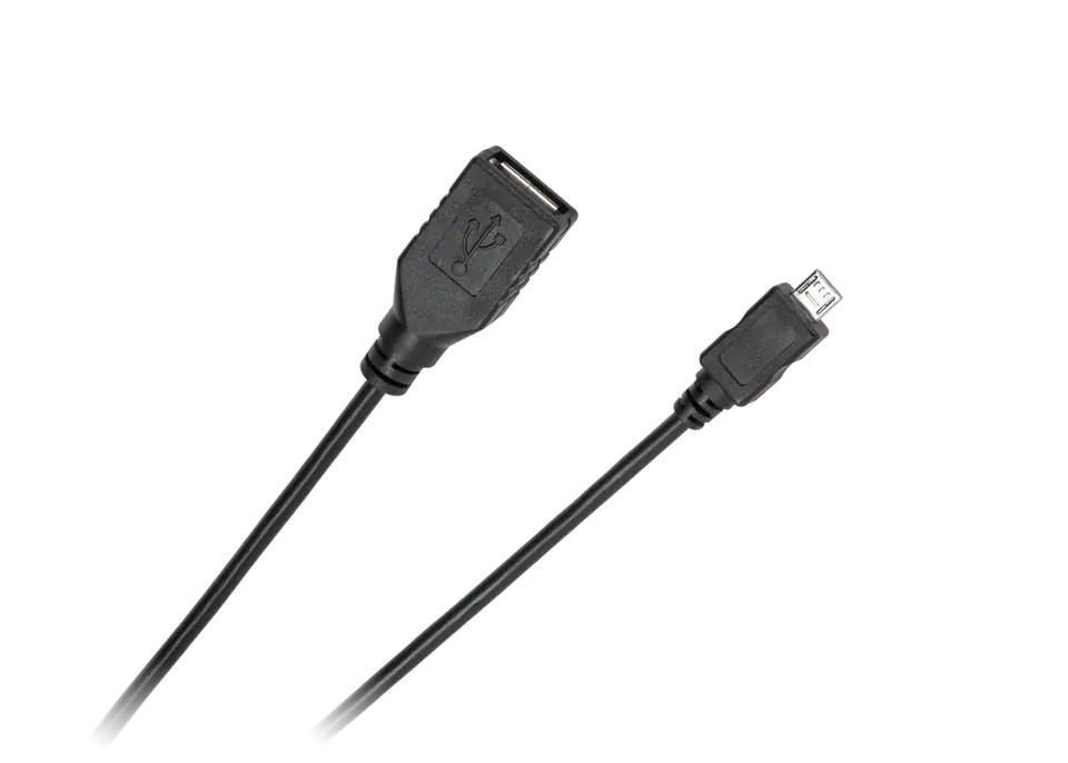 ⁨Kabel USB - micro USB gniazdo-wtyk 0.2m Standard⁩ w sklepie Wasserman.eu