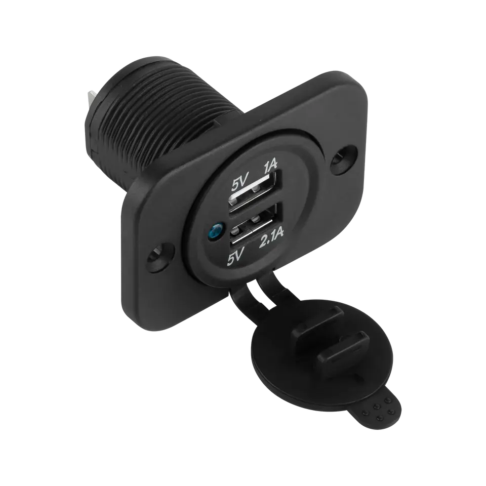 ⁨Car Charger 2xUSB For Mounting 3100 mA Approval E24⁩ at Wasserman.eu