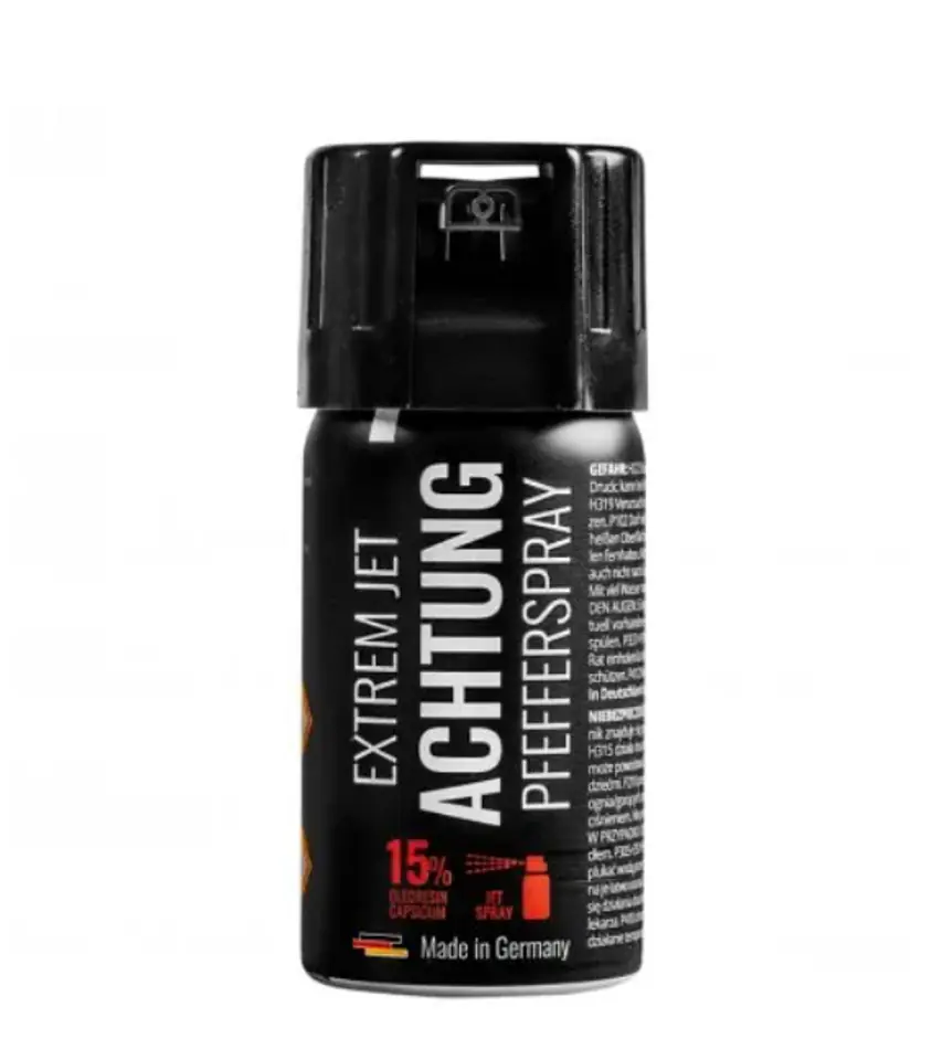 ⁨Achtung Pepper Spray Extrem Jet 15% OC 40 ml - stream⁩ at Wasserman.eu