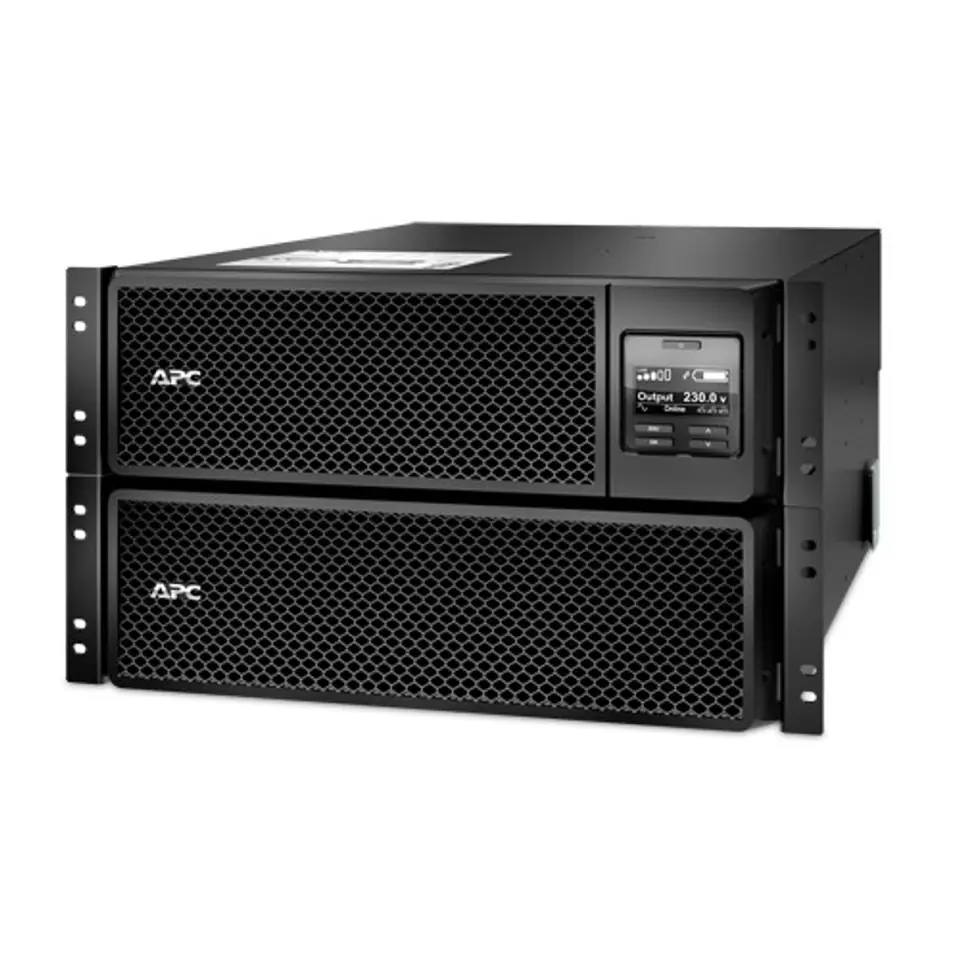 ⁨APC Smart-UPS On-Line, 8kVA/8kW, Rackmount 6U, 230V 3:1 and 1:1, 6x C13+4x C19 IEC outlets, Network Card+SmartSlot, Extended runtime, W/ rail kit⁩ at Wasserman.eu