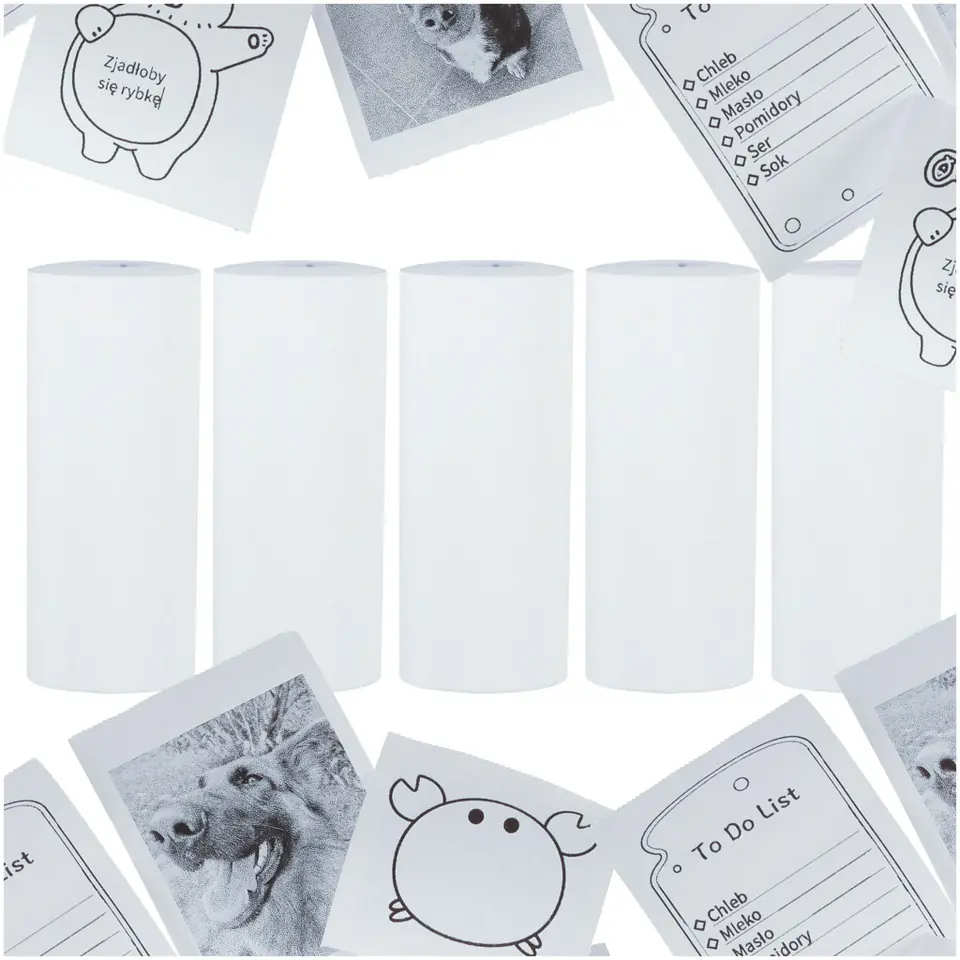 ⁨Rolki termiczne papier do drukarki aparatu 5,7cm x 4,5m 5 sztuk⁩ w sklepie Wasserman.eu