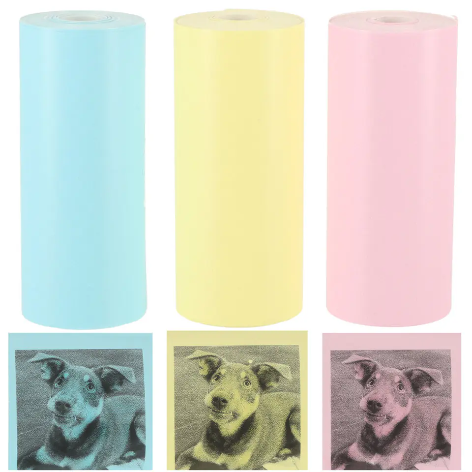 ⁨Rolki termiczne papier do drukarki apartu 5,7cm x 3m 3 sztuki kolorowe⁩ w sklepie Wasserman.eu
