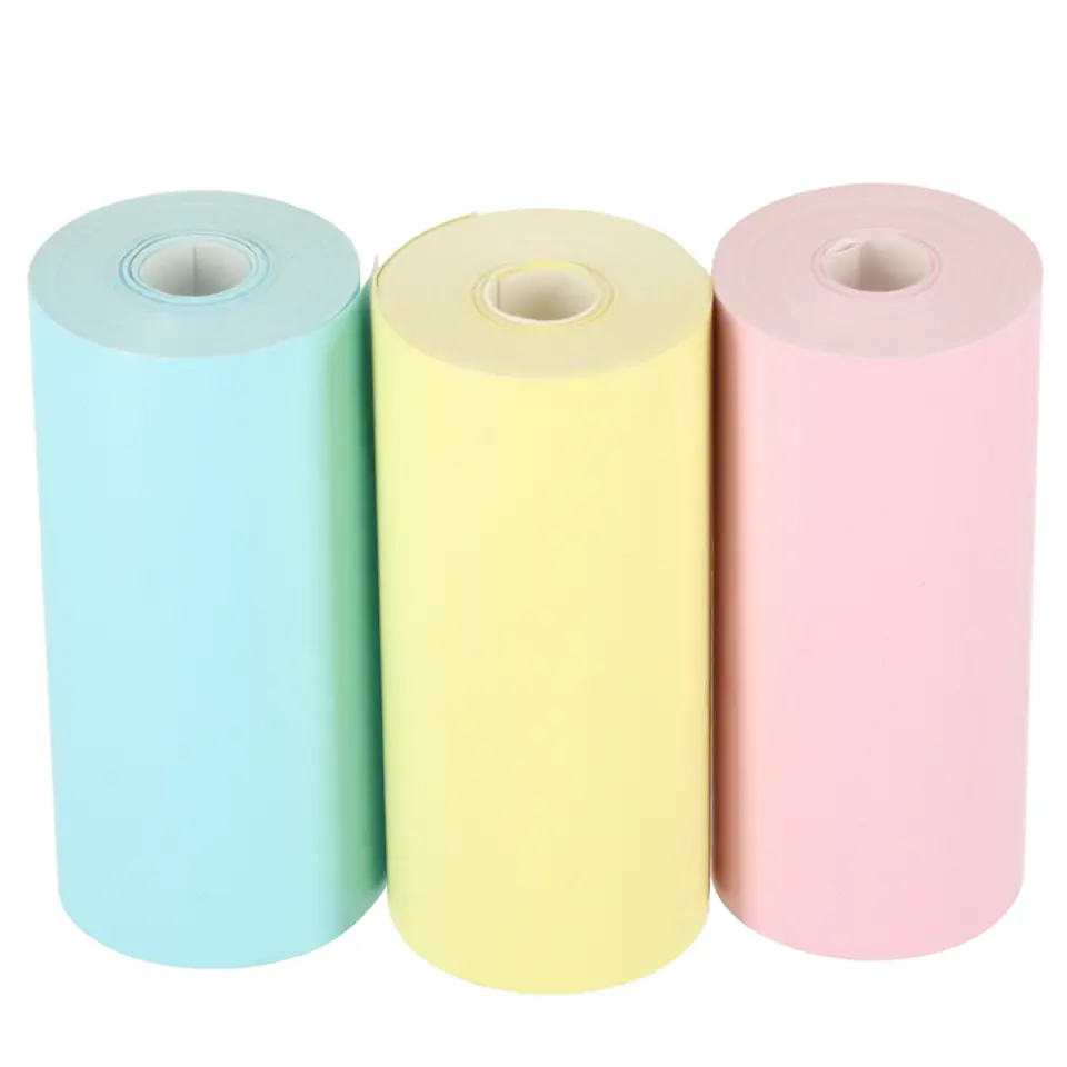 ⁨Rolki termiczne papier do drukarki apartu 5,7cm x 3m 3 sztuki kolorowe⁩ w sklepie Wasserman.eu