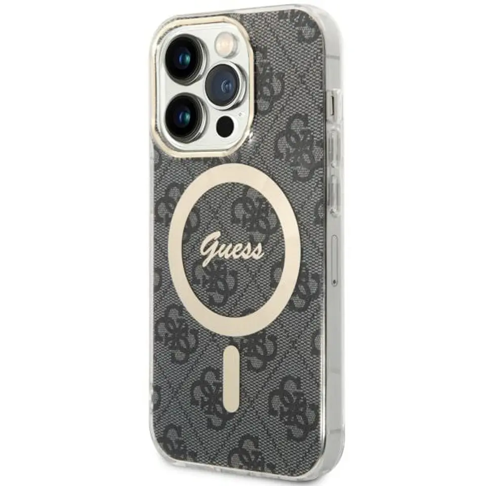 ⁨Guess GUHMP14LH4STK iPhone 14 Pro 6.1" czarny/black hardcase 4G MagSafe⁩ w sklepie Wasserman.eu