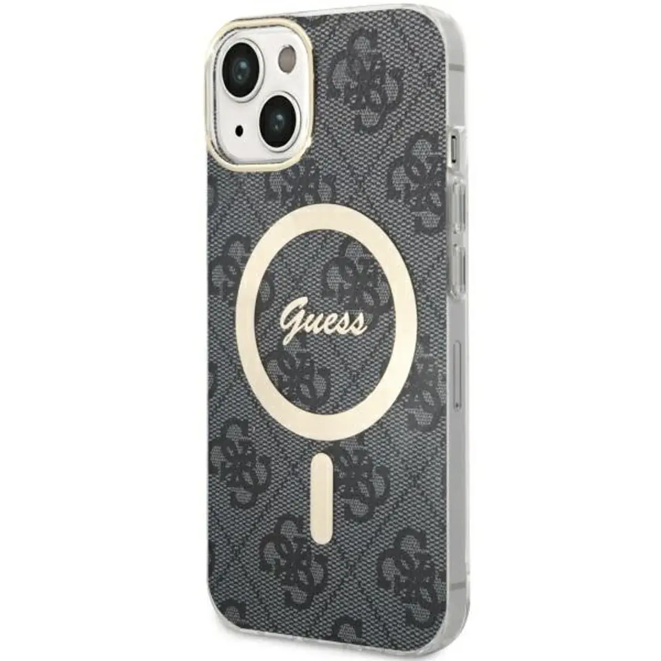 ⁨Guess GUHMP14SH4STK iPhone 14 6.1" czarny/black hardcase 4G MagSafe⁩ w sklepie Wasserman.eu