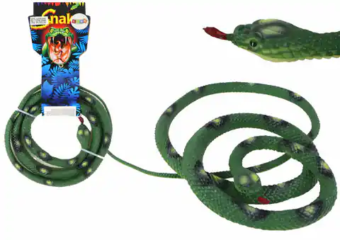 ⁨Sztuczny Gumowy Wąż Koralowy Zielony PVC⁩ w sklepie Wasserman.eu