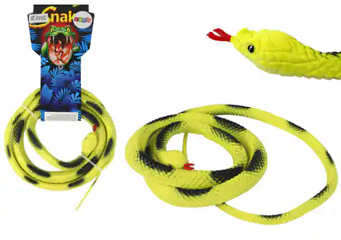 ⁨Sztuczny Gumowy Wąż Koralowy Żółty Z Łatkami PVC⁩ w sklepie Wasserman.eu