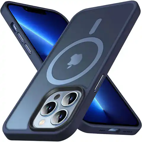 ⁨Etui do iPhone 13 Pro MagSafe Matt Case Cover matowe obudowa Alogy Ring pancerne na telefon Granatowe⁩ w sklepie Wasserman.eu