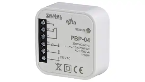 ⁨Przekaźnik bistabilny uniwersalny dopuszkowy 230V AC 10A PBP-04⁩ w sklepie Wasserman.eu