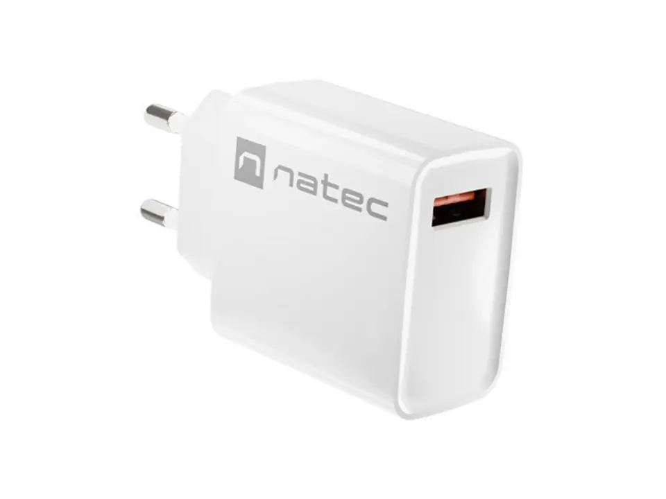 ⁨NATEC ŁADOWARKA SIECIOWA RIBERA USB-A 18W BIAŁA NUC-2057⁩ w sklepie Wasserman.eu