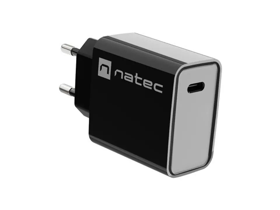 ⁨NATEC ŁADOWARKA SIECIOWA RIBERA USB-C 20W POWER DELIVERY CZARNA NUC-2060⁩ w sklepie Wasserman.eu