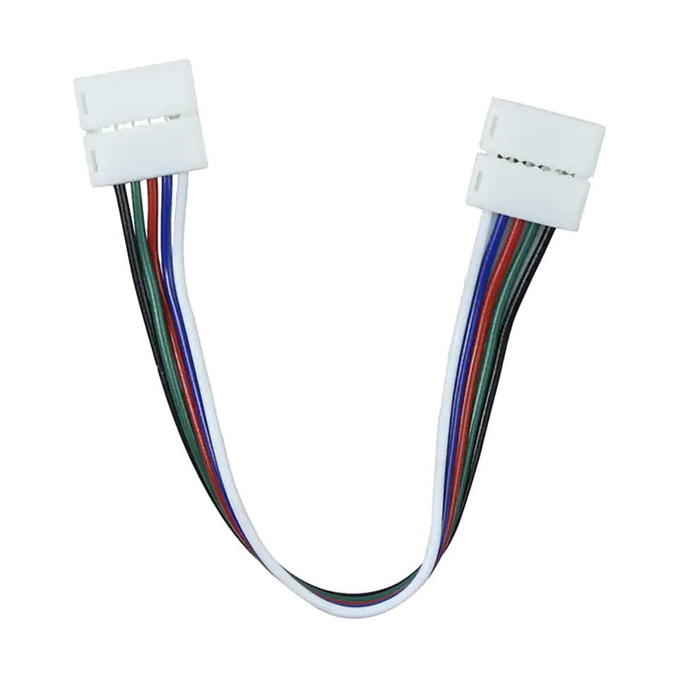 ⁨Złączka LED RGBW 12mm, dwustronna, z przewodem⁩ w sklepie Wasserman.eu