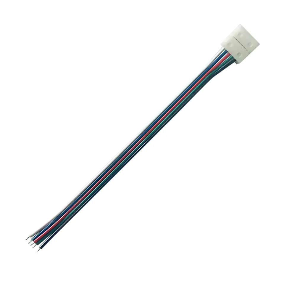⁨Złączka LED RGBW 12mm, jednostronna, z przewodem⁩ w sklepie Wasserman.eu