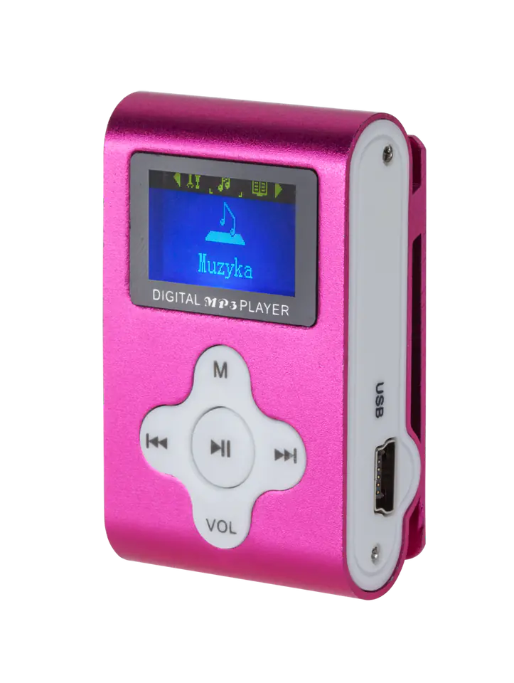 Odtwarzacz MP3 z wyświetlaczem Quer (różowy) w sklepie Wasserman.eu