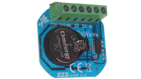 ⁨5-channel battery radio transmitter - button mounting: 3V F&Wave FW-RC5 power supply⁩ at Wasserman.eu