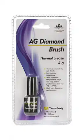 ⁨Pasta termoprzewodząca Diamond Brush 4g AG AGT-123⁩ w sklepie Wasserman.eu