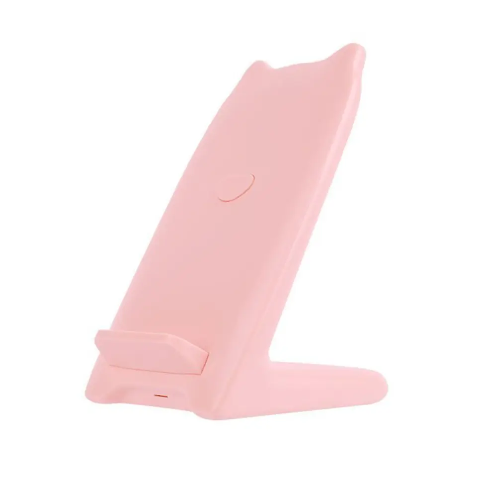 ⁨Ładowarka indukcyjna Kitty Fast Wireless Charging Stand MC037 (Pink)⁩ w sklepie Wasserman.eu