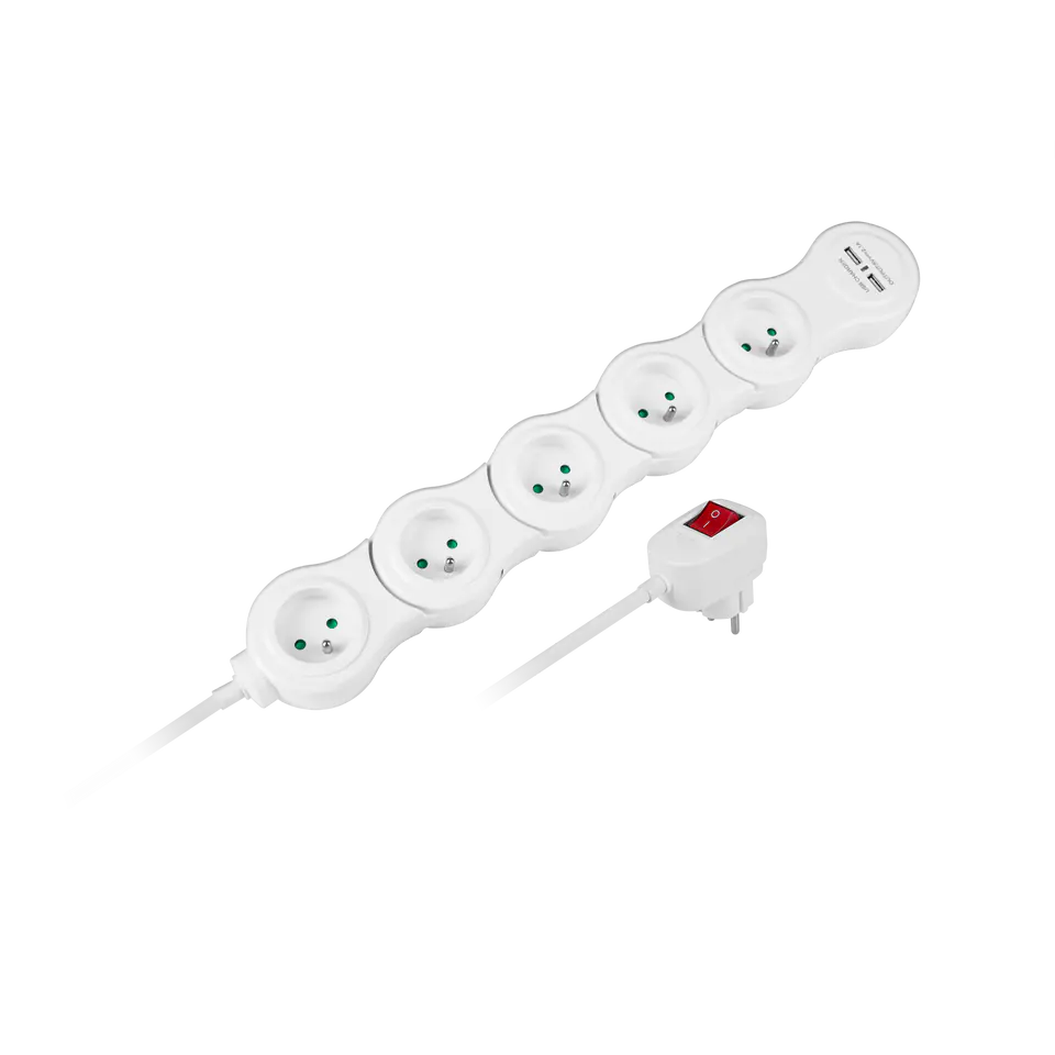 ⁨Rebel mains extension cable ( snake), 5 sockets, cable 1,5m⁩ at Wasserman.eu