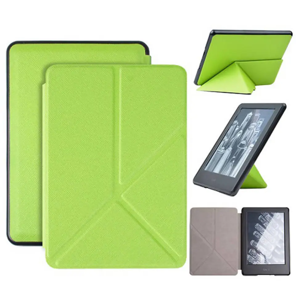 ⁨Etui origami na czytnik Kindle 10 6" (zielony)⁩ w sklepie Wasserman.eu