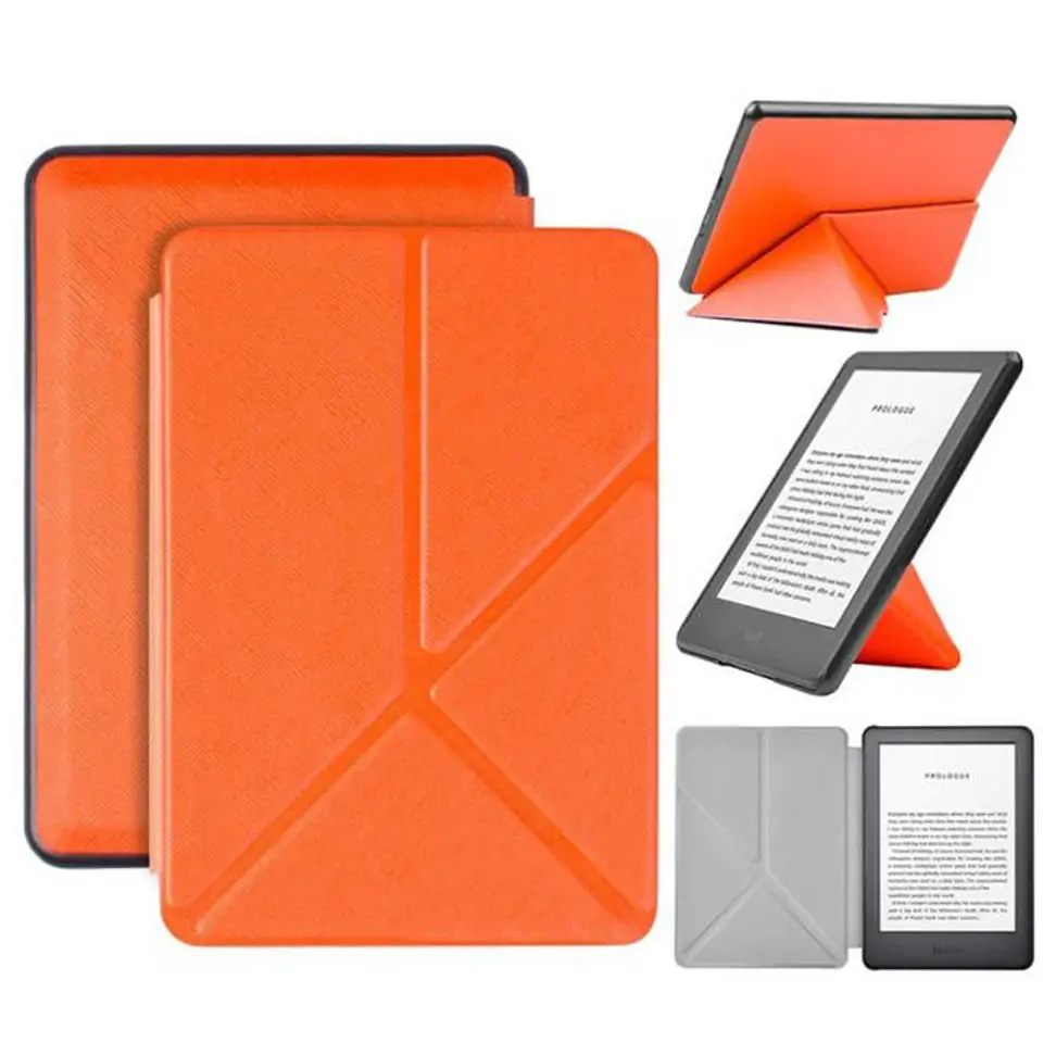 ⁨Etui origami na czytnik Kindle 10 6" (pomarańczowy)⁩ w sklepie Wasserman.eu