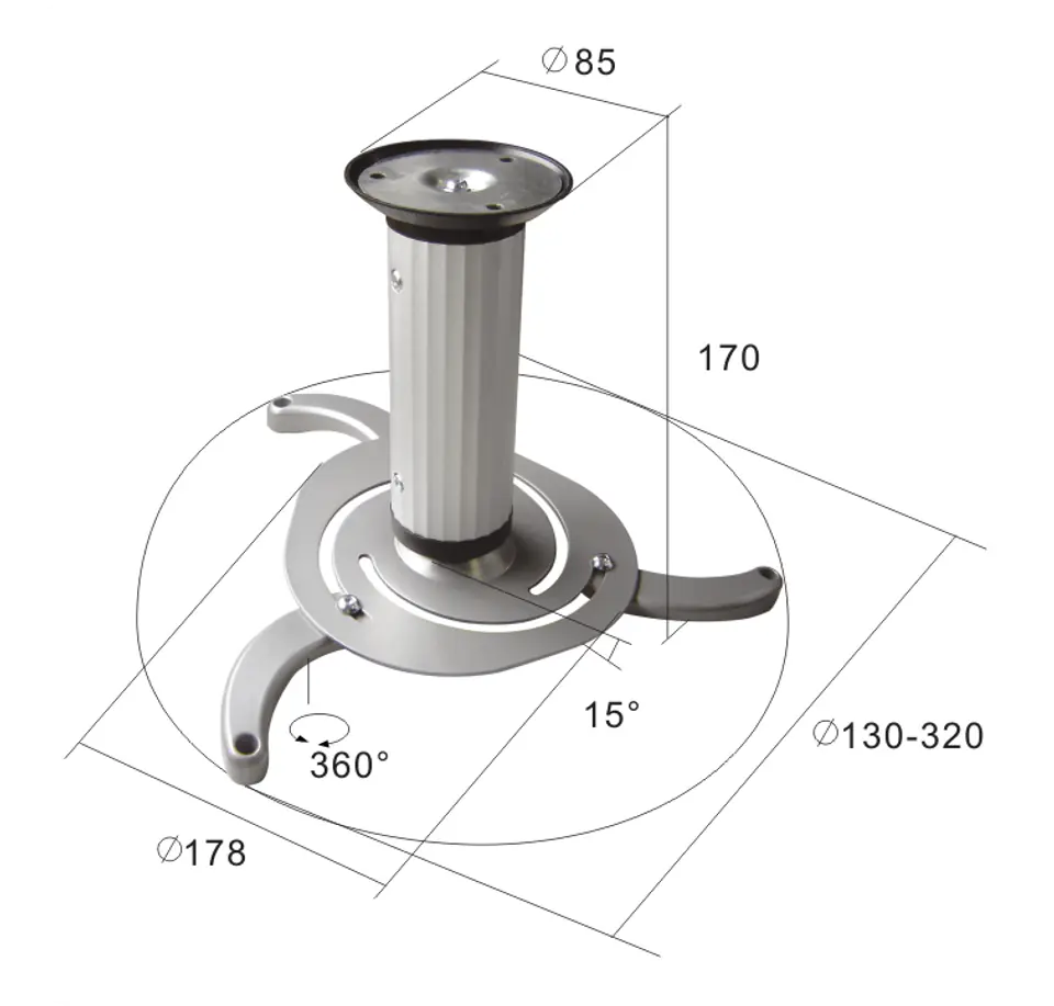 ⁨UCH0100 Projector Bracket Ceiling⁩ at Wasserman.eu