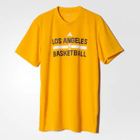 ⁨Koszulka adidas WNTR HPS GAME Los Angeles Lakers M AA7933 (kolor Biały. Fioletowy. Żółty, rozmiar S)⁩ w sklepie Wasserman.eu