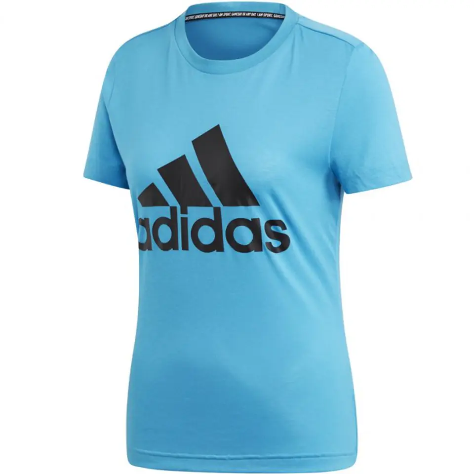 ⁨Koszulka adidas W Must Haves BOS TEE (kolor Niebieski, rozmiar XS)⁩ w sklepie Wasserman.eu