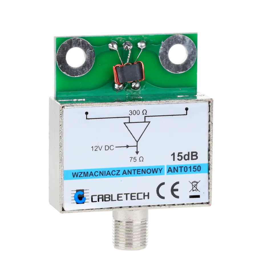 ⁨Wzmacniacz antenowy ekranowany 15dB Cabletech⁩ w sklepie Wasserman.eu