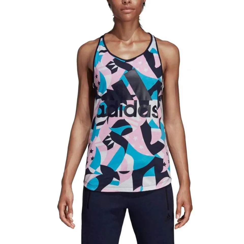 ⁨Koszulka adidas W Sid Tank Top W (kolor Wielokolorowy, rozmiar XS)⁩ w sklepie Wasserman.eu