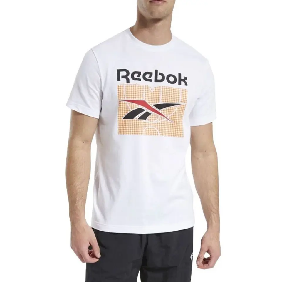 ⁨Koszulka Reebok Cl Gp Bball M (kolor Biały, rozmiar L)⁩ w sklepie Wasserman.eu