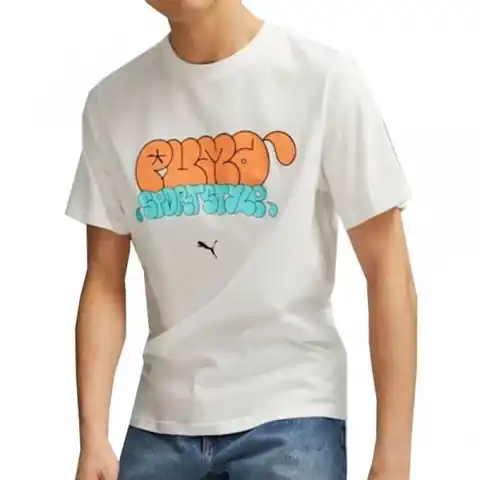 ⁨Koszulka Puma Graffiti Tee M (kolor Biały, rozmiar L)⁩ w sklepie Wasserman.eu