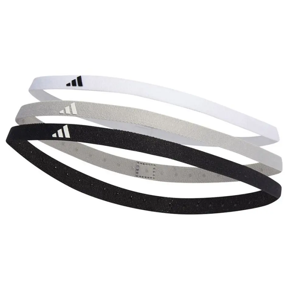 ⁨Opaska adidas Hairband 3PP (kolor Szary/Srebrny, rozmiar OSFM)⁩ w sklepie Wasserman.eu