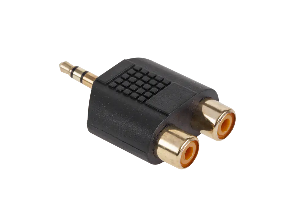 ⁨JACK connector 3.5-2xGN.RCA gold⁩ at Wasserman.eu