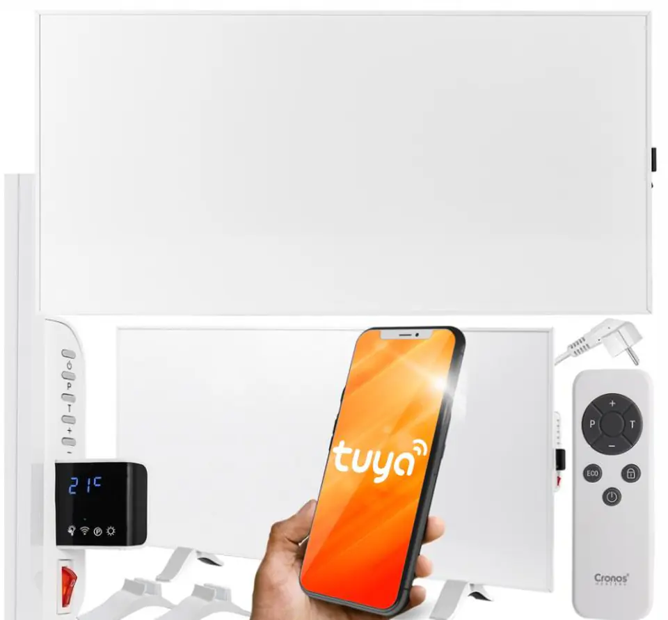 ⁨Panel grzewczy IR CRONOS Synthelith PRO CRP-770TWP White⁩ w sklepie Wasserman.eu