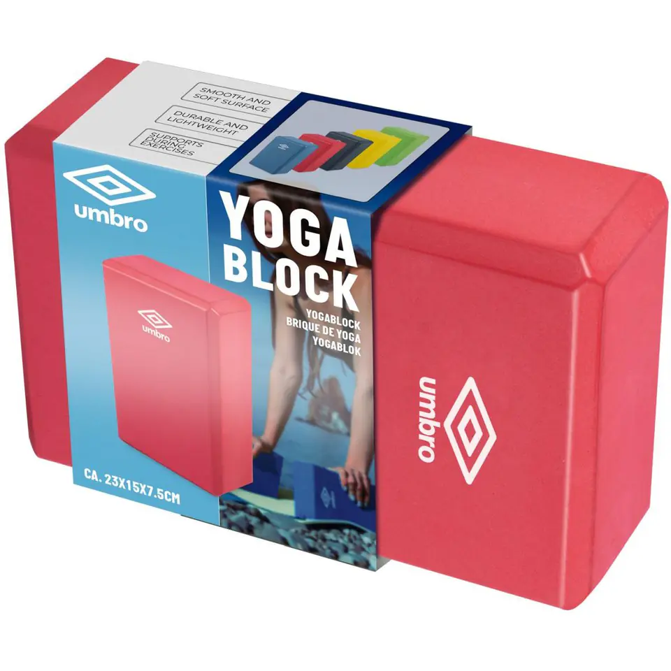 ⁨BLOK KOSTKA DO ĆWICZEŃ JOGA PILATES FITNESS UMBRO RÓŻOWY⁩ w sklepie Wasserman.eu