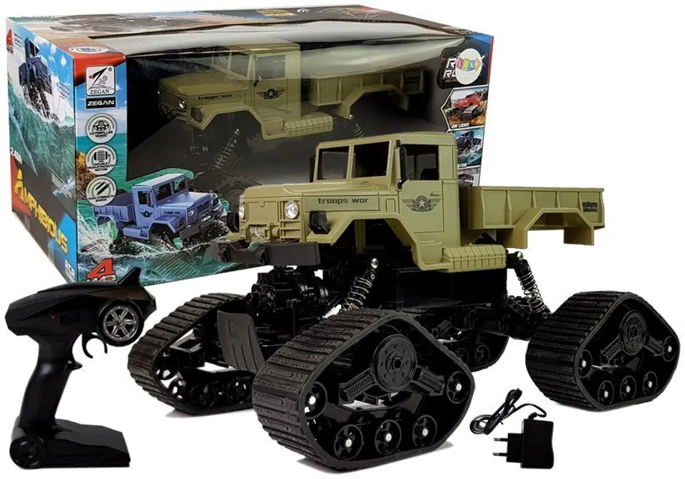 ⁨Auto Pickup Terenowe 1:12 Zdalnie Sterowany R/C Gąsienice Żółte⁩ w sklepie Wasserman.eu