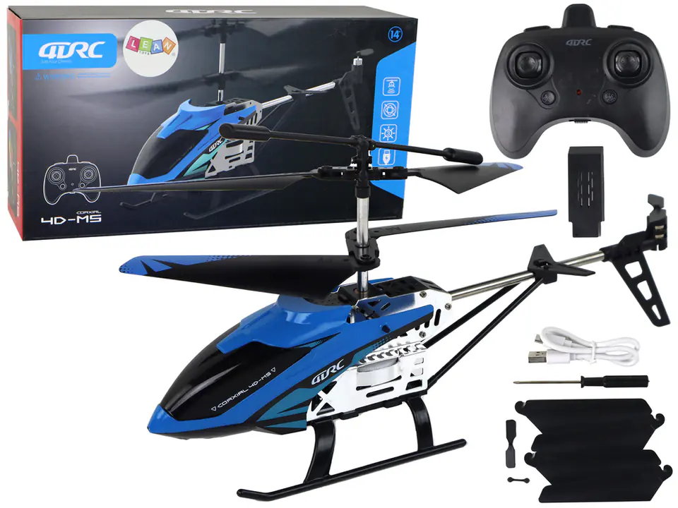 ⁨Aluminiowy Helikopter RC 2.4G Niebieski 15 Minut Lotu⁩ w sklepie Wasserman.eu