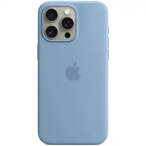 ⁨Etui Apple MT1L3ZM/A iPhone 15 Pro 6.1" MagSafe zimowy błękit/winter blue Silicone Case⁩ w sklepie Wasserman.eu