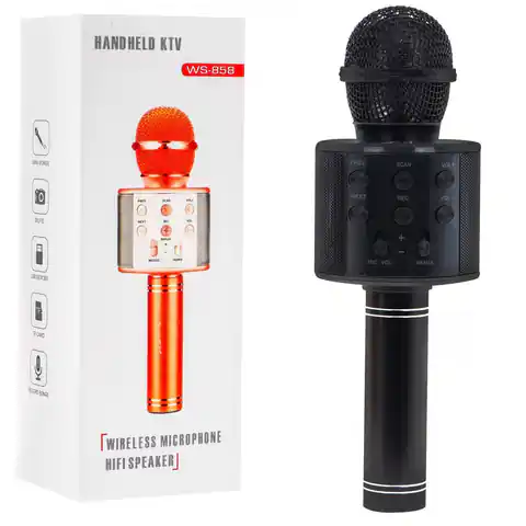 ⁨Mikrofon Karaoke Z Głośnikiem Czarny⁩ w sklepie Wasserman.eu